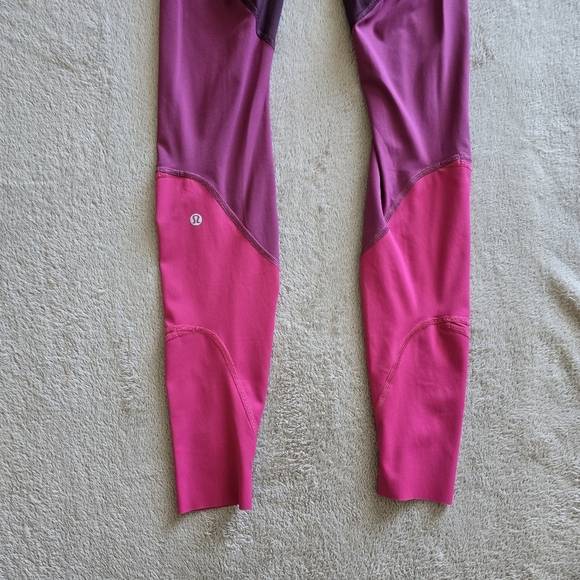 Lululemon Colour Me Ombre Tight 28" Dark Adobe/Blush Berry/Violet Red size 4 - Picture 9 of 14